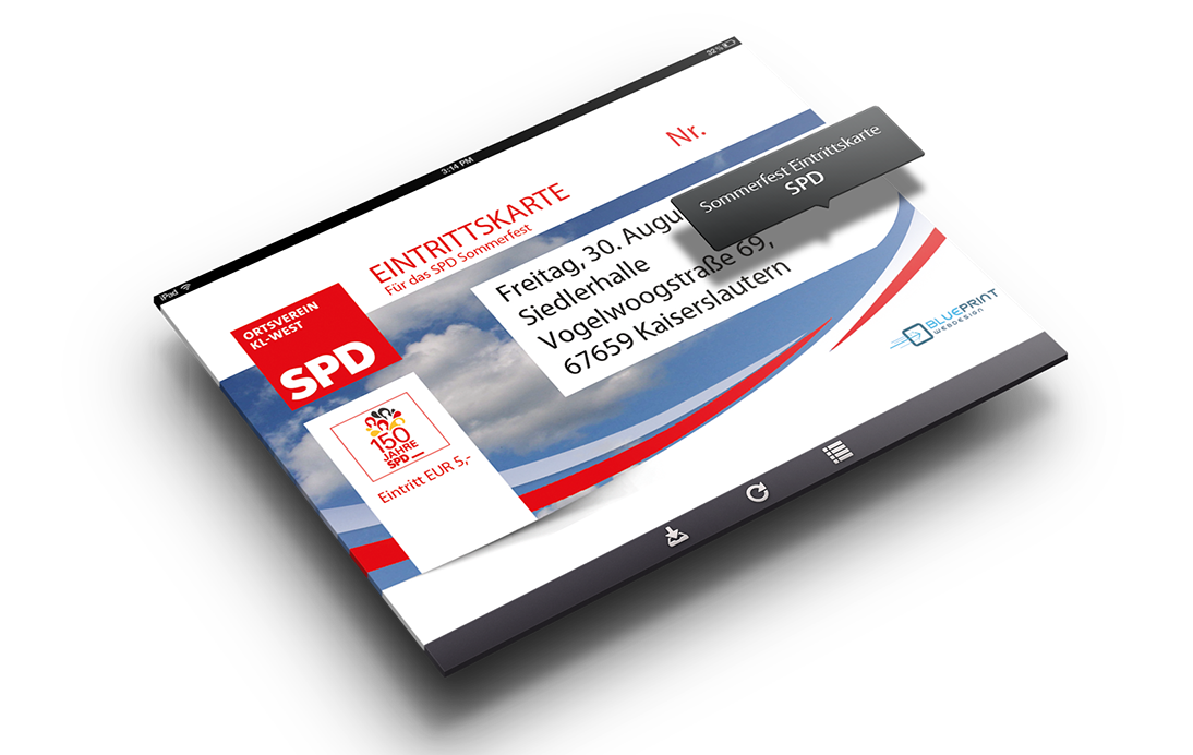 SPD Eintrittskarte